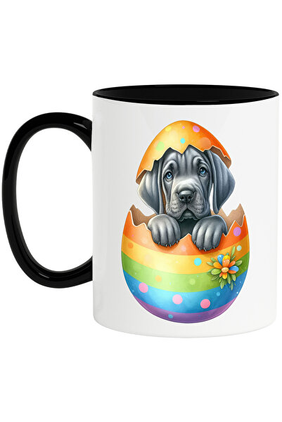 StoryGift Romania Cana cu un catel gri care iese dintr-un ou spart | ilustrat...