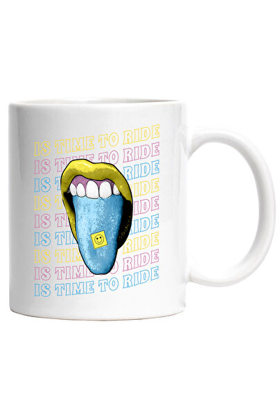 StoryGift Romania Cana Cu Mesaj In Engleza Is Time To Ride, Limba, Buze, Stic...