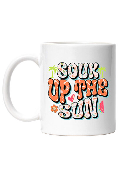 StoryGift Romania Cana cu mesajul "Souk up the sun", vara, vacanta, relaxare,...