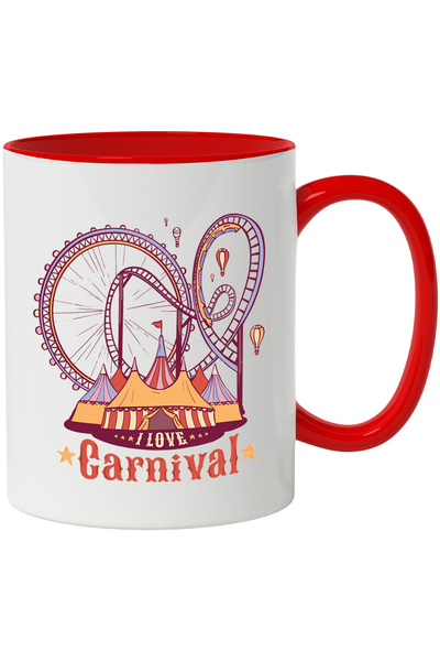 StoryGift Romania Cana Cu Mesaj In Engleza I Love Carnival, Carnavel, Circ, M...