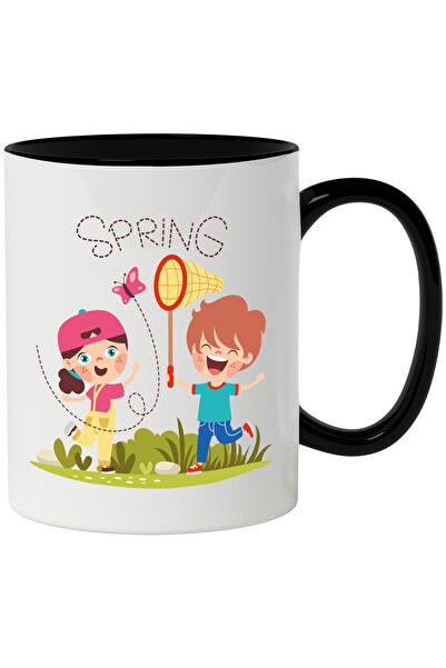 StoryGift Romania Cana Cu Mesaj In Engleza Spring, Primavara, Copii, Fluture,...