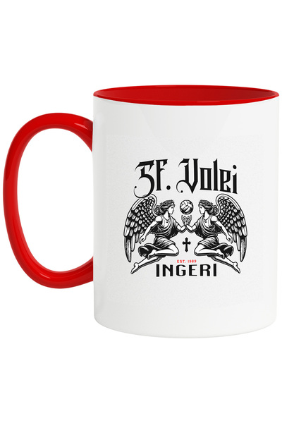 StoryGift Romania Cana doi ingeri jucand volei iubitorii de sport, 330ml, Cer...