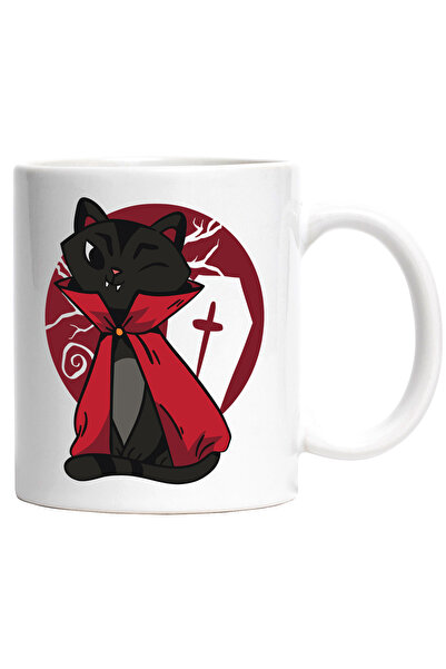 StoryGift Romania Cana Cu Pisica, Vampir, Pelerina, Cimitir, Cosciug, Hallowe...