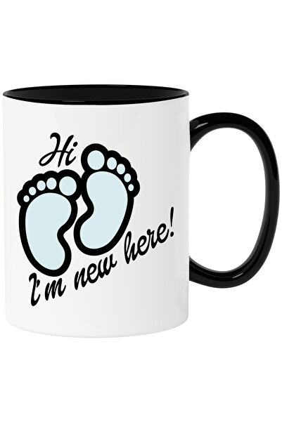 StoryGift Romania Cana Cu Text in Engleza Hi I'm New Here, Copii, Bebelusi, N...