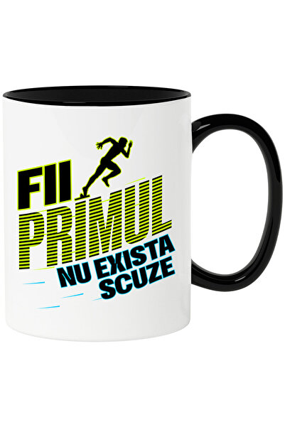 StoryGift Romania Cana cu Silueta Umana Alergare Maraton Sport Sanatate Mesaj...