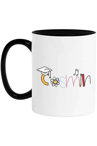 StoryGift Romania Mug With Name Cosmin, and Funny Message, Curious, Sociable,...