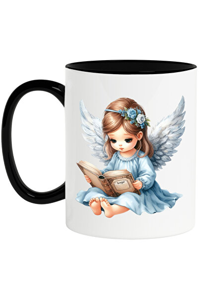 StoryGift Romania Cana cu o fetita dragalasa cu aripi de ingeras care citeste...