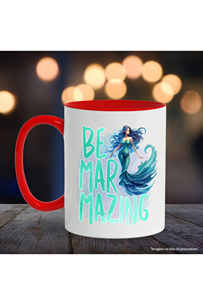 StoryGift Romania Mermaid mug with the message "Be Marmazing", fairy tale, illustration, amazing, wonderful,, With ,STG