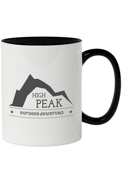 StoryGift Romania Cana Cu Mesaj In Engleza High Peak Outdoor Adventures, Varf, Munte, Aventura, St, Cu Maner Negru
