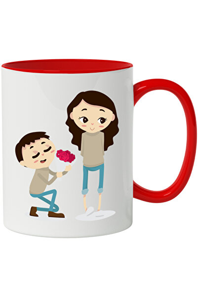 StoryGift Romania Cana Cu Buchet, Trandafiri, Indragostiti, Multicolor 330 ml...