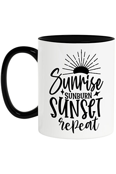 StoryGift Romania Cana cu textul in engleza "Sunrise, sunburn, sunset, repeat...
