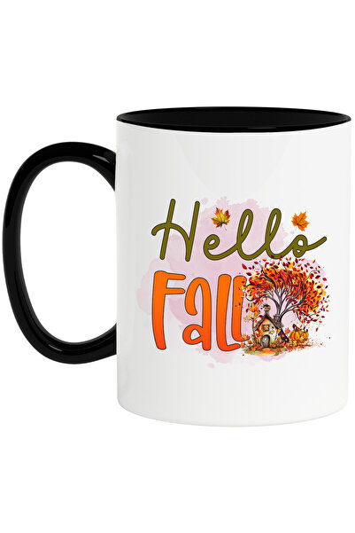 StoryGift Romania Cana cu mesajul "Hello, Fall", toamna, ilustratie, buna, fu...