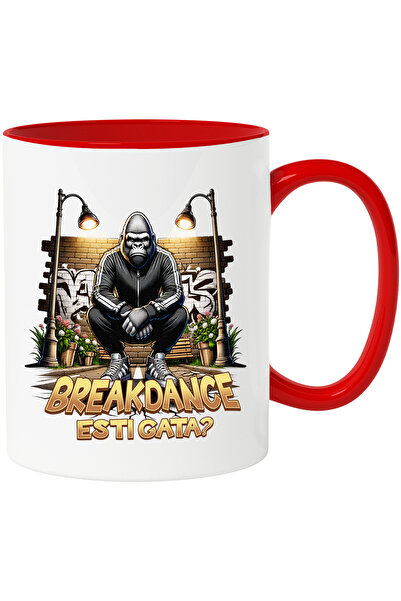 StoryGift Romania Cana Gorila breakdance dans de strada sport, 330ml, Ceramic...