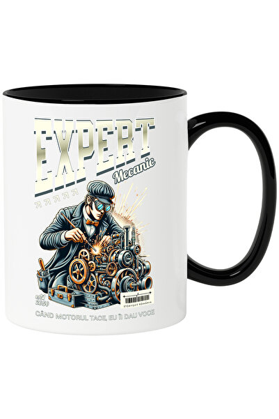 StoryGift Romania Cana Barbat Motor Masina Text expert mecanic, 330ml, Cerami...