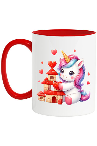 StoryGift Romania Cana cu un unicorn care construieste un castel din cuburi |...