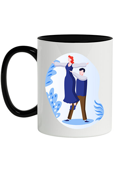 StoryGift Romania Cana Cu Parteneri, Dans, Frunze, Multicolor 330 ml, Ceramic...