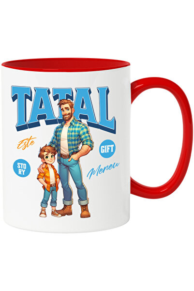 StoryGift Romania Cana cu Tata Si Fiu Amintiri Copii Text Cel mai Tare tata D...