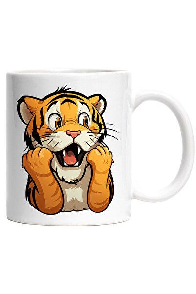 StoryGift Romania Cana cu un tigru socat | ilustratie | surprins | uimit | an...