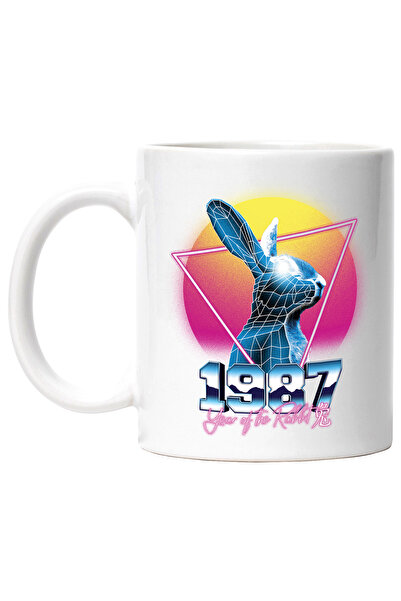 StoryGift Romania Cana Cu Mesaj In Engleza 1987 Year Of The Rabbit, Iepure, M...