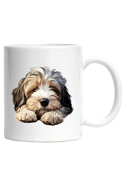 StoryGift Romania Cana cu un catel blanos care doarme lat | pe labe | ilustra...