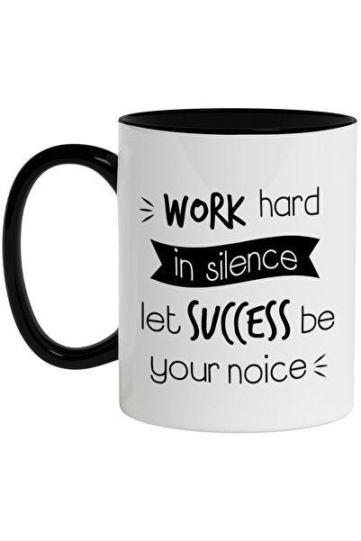 StoryGift Romania Cana Cu Mesaj In Engleza Work Hard In Silence Let Success B...