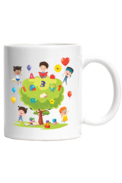 StoryGift Romania Cana Cu Copac, Copii, Cuburi, Carti, Baloane, Avion, Soare,...