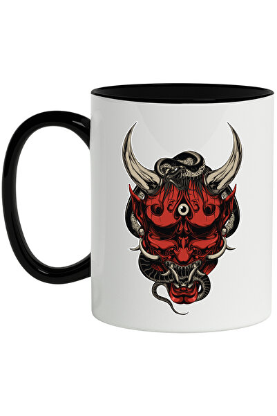 StoryGift Romania Cana Cu Cap De Demon, Oni, Ochi, Asiatic, Sarpe, Coarne, Mu...