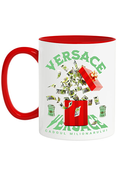 StoryGift Romania _Versace_ Mug - Millionaire's Gift, 330ml, Ceramic with Red...