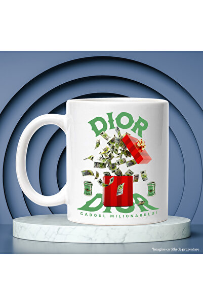 StoryGift Romania _Dior_ Mug - Millionaire's Gift, 330ml, Ceramic with White Handle, With White Handle
