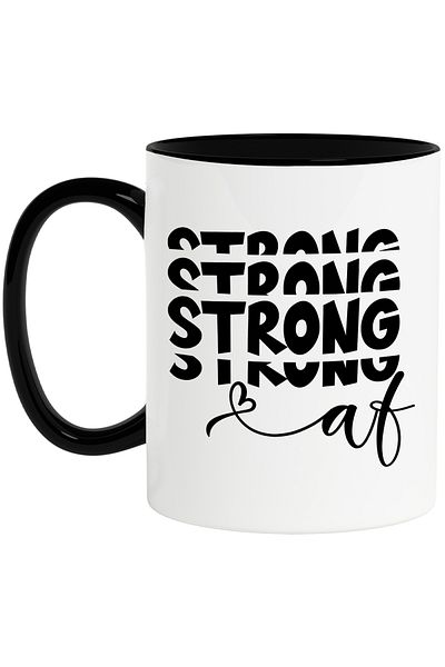 StoryGift Romania Heart-shaped mug for strong people who don't give in easily with Mane, Black Handle