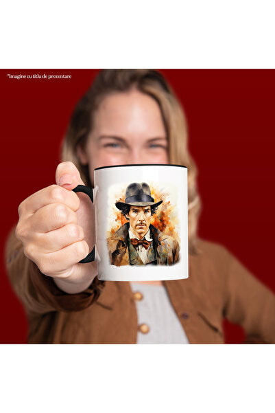 StoryGift Romania Cana Cu Benedict Cumberbatch, Sherlock, Seriale Tv, Detectiv, Multicolor 330 Ml,, Cu ,stg