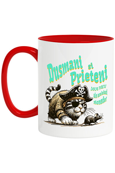 StoryGift Romania Cana Pisica alergand sorecele Dusmani si prieteni, 330ml, C...