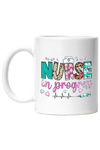 StoryGift Romania Cana cu mesajul "Nurse in progress", profesie, ilustratie, ...