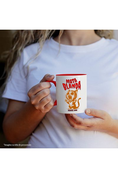 StoryGift Romania Mug Angry Cat funny text SOFT MAT BAD SCRATCH, 330ml, Ceramic with Handle, With,STG