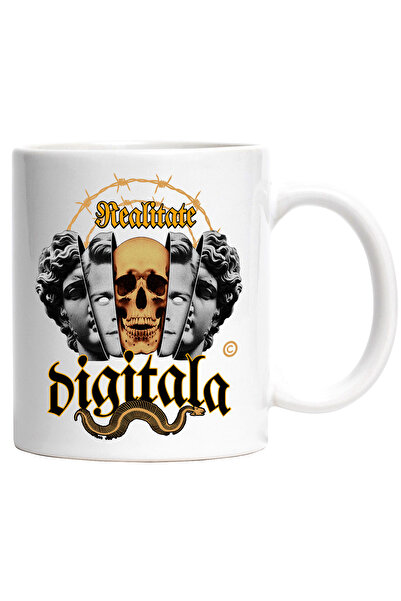 StoryGift Romania Cana Realitate digitala mastii fata craniu, 330ml, Ceramic ...