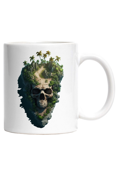 StoryGift Romania Cana cu Animatie Craniu Acoperit de Padure, Natura, Craniu ...