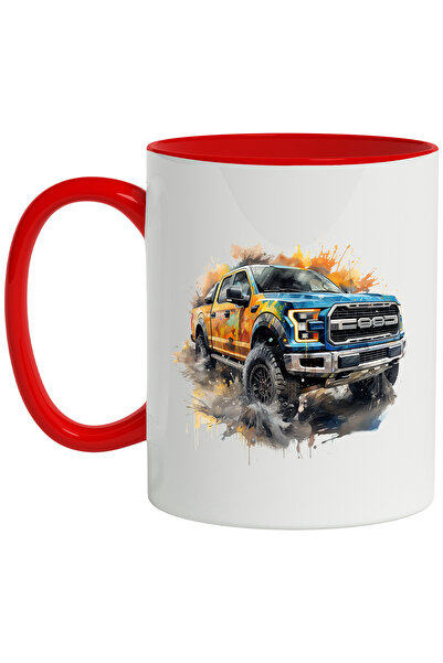 StoryGift Romania Cana Cu Masina, Ford F-150, Apa, Acuarela, Stropi, Ilustrat...