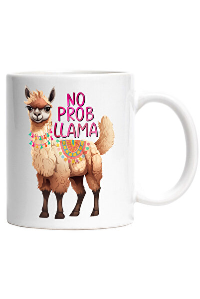 StoryGift Romania Cana cu lama cu mesajul "No prob Llama", decoratiuni, anima...