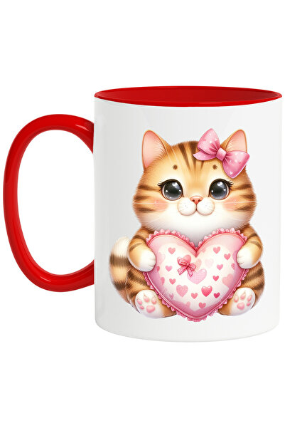 StoryGift Romania Cana cu o pisicuta cu blanita portocalie | dungi negre | il...