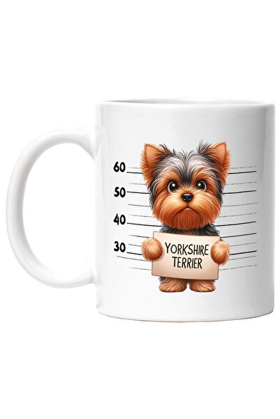 StoryGift Romania Cana cu Yorkshire Terrier, caine, animal de companie, ilust...