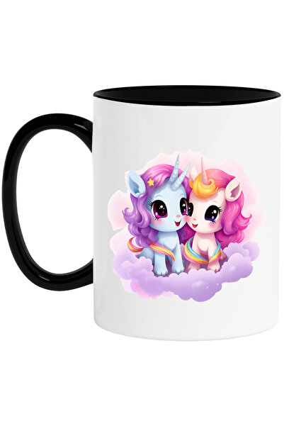 StoryGift Romania Cana cu 2 unicorni veseli | ilustratie | norisori | fericir...