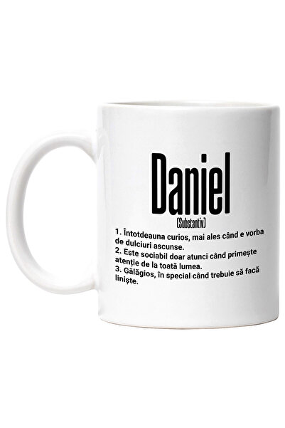 StoryGift Romania Cana Cu Numele Daniel, Cu Mesaj Amuzant, Curios, Sociabil, ...