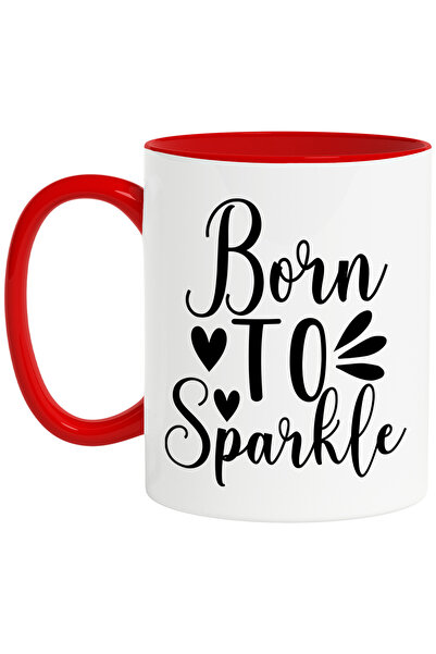 StoryGift Romania Cana cu inimioare si textul in engleza "Born to sparkle" - ...