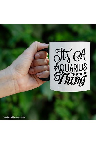 StoryGift Romania Aquarius zodiac sign mug with the message "It's an Aquarius thing", illustration, zodiac sign, ace, Cu, STG