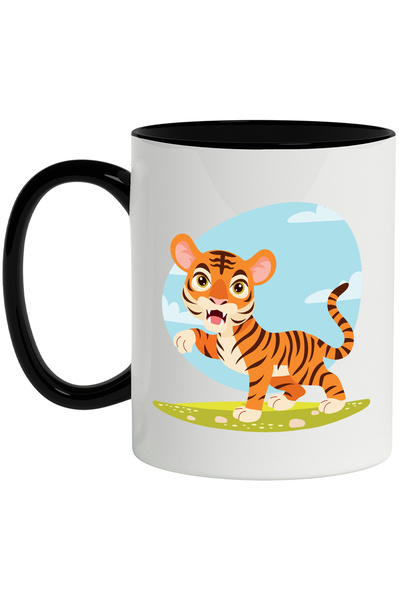 StoryGift Romania Cana Cu Tigru, Cer, Pietre, Nori, Iubitori De Animale, Dung...