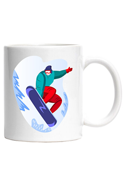 StoryGift Romania Cana Cu Zapada, Sport, Iarna, Snowboard, Multicolor 330 ml,...