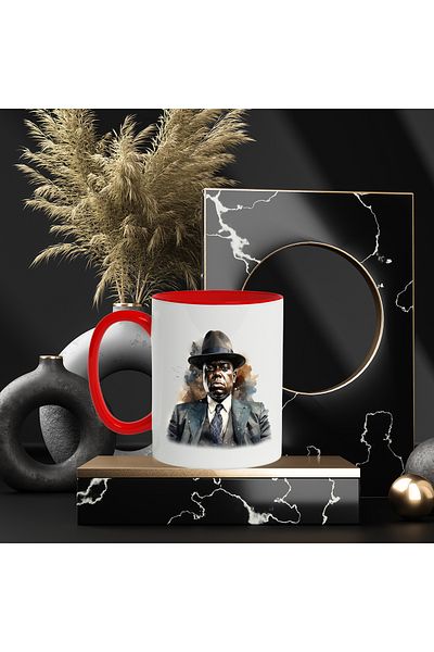 StoryGift Romania Mug With The Notorious B.I.G., Rapper, Music, Celebrity, Multicolor 330 ml, Ceramics, With ,STG