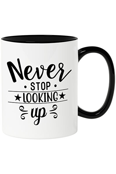 StoryGift Romania Cana cu textul in engleza "Never stop looking up" - nu te o...