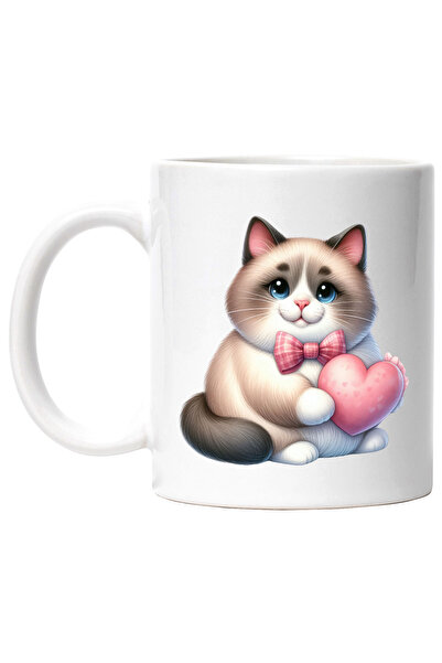 StoryGift Romania Cana cu o pisicuta grasuta | ilustratie | tine o inimioara ...