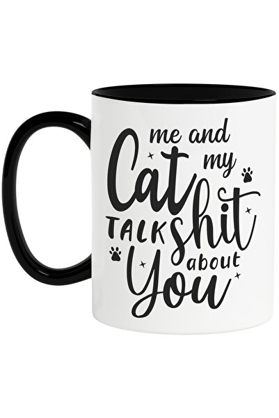 StoryGift Romania Cana cu labute de pisica si mesajul in engleza "Me and my c...